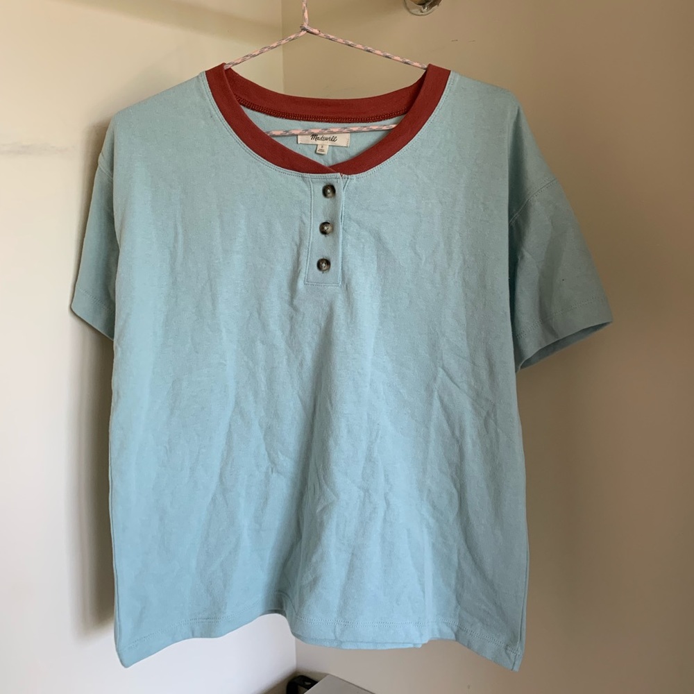 Madewell short sleeved color block tee